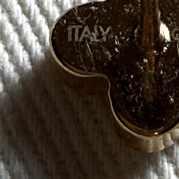 $395 Authentic LOUIS VUITTON made in ITALY Unisex Gold Pierced 1 Earring Only - Picture 2 of 8